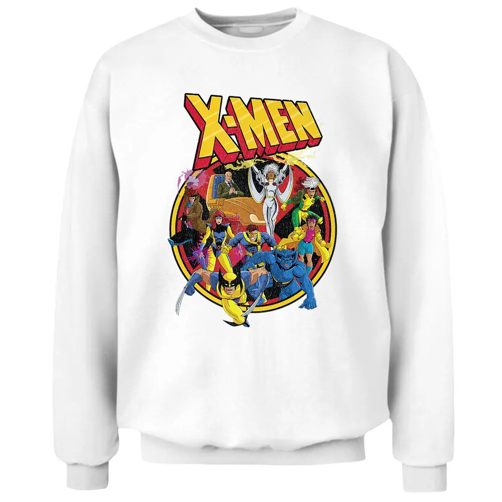 Marvel X-men Animated Series Retro 90s Premium Pullover Sweatshirt