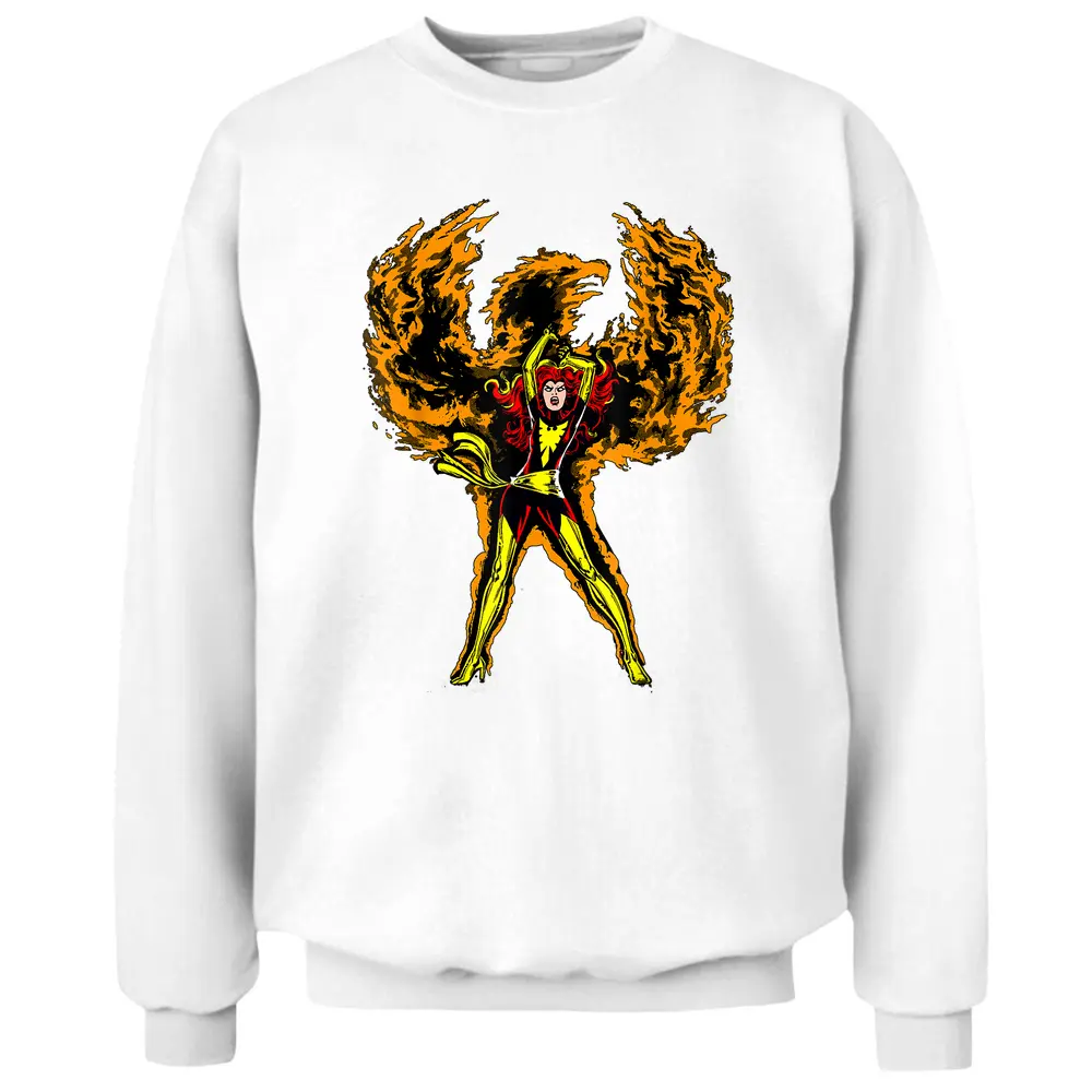 Marvel X-men Dark Phoenix Fire Classic Graphic Pullover Sweatshirt