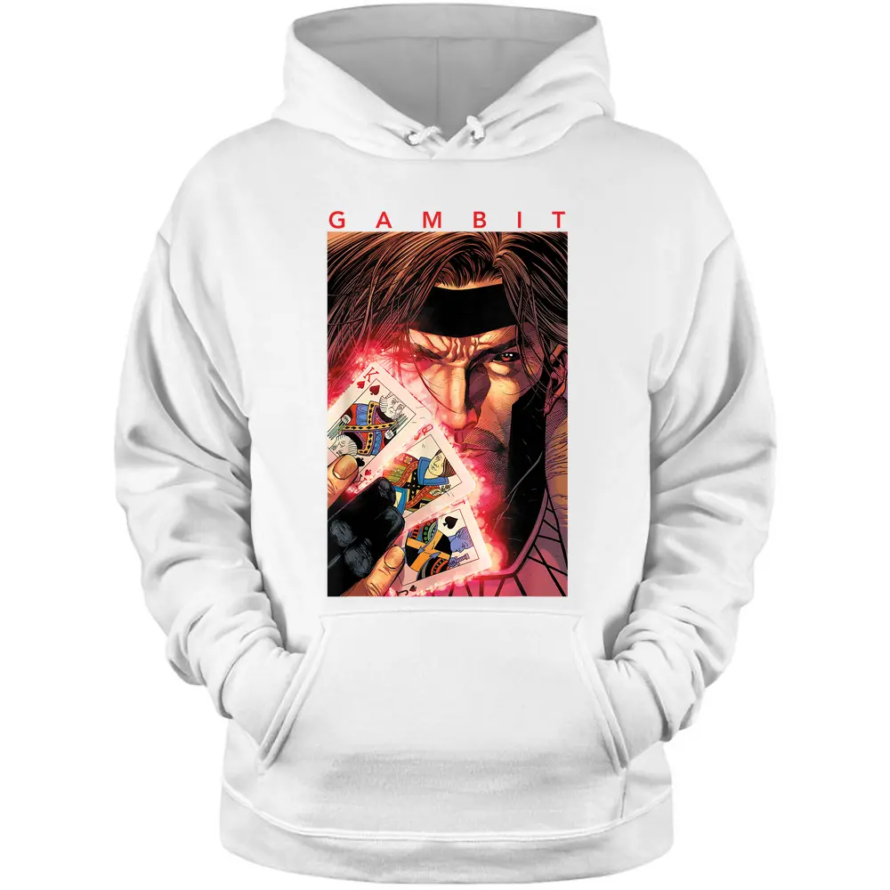 Marvel X-men Gambit Glowing Cards Graphic T-shirt Pullover Hoodie