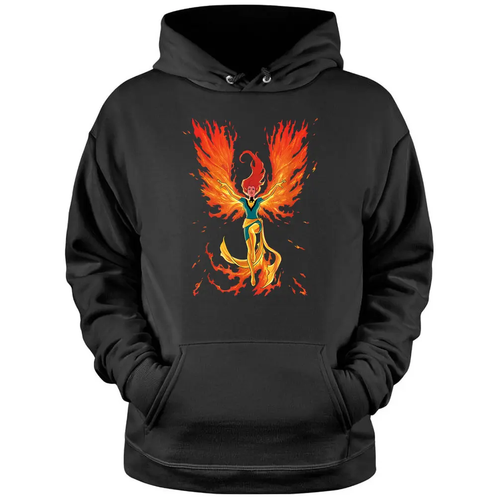 Marvel X-men Jean Grey Phoenix Cosmic Flames Pullover Hoodie