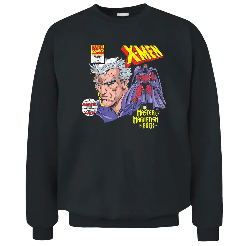 Marvel X-men Magneto Master Of Magnetism Comic Black T-shirt Pullover Sweatshirt