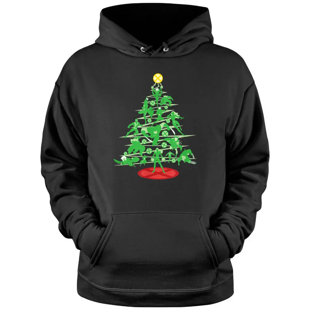 Marvel X-men Mutant Christmas Tree Pullover Hoodie