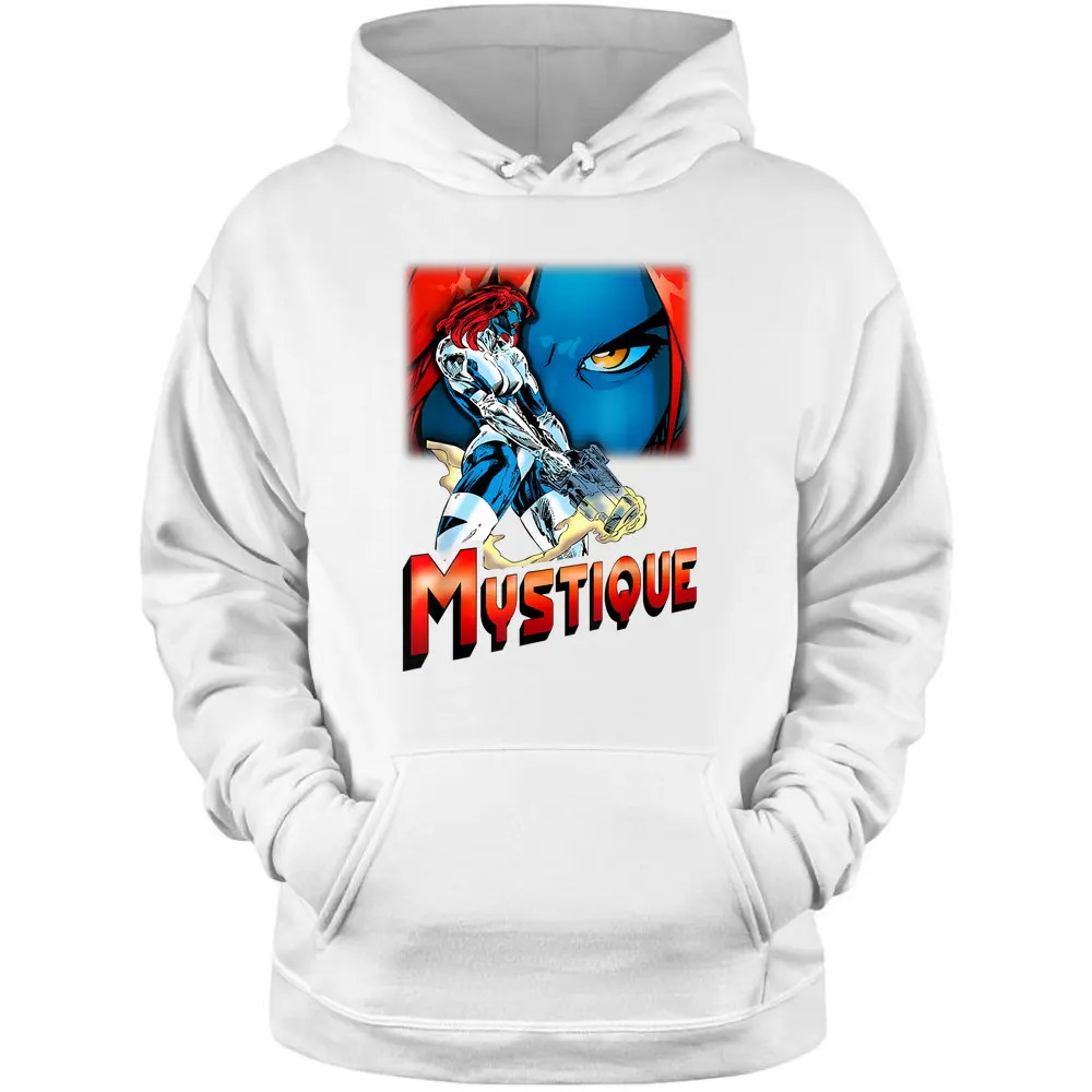 Marvel X-men Mystique Weapons Ready Close-up Graphic Pullover Hoodie