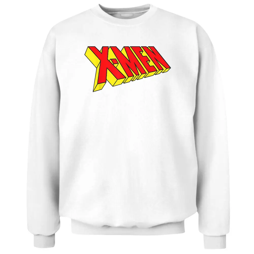 Marvel X-men Original Red And Yellow Slanted Logo Pullover Sweatshirt