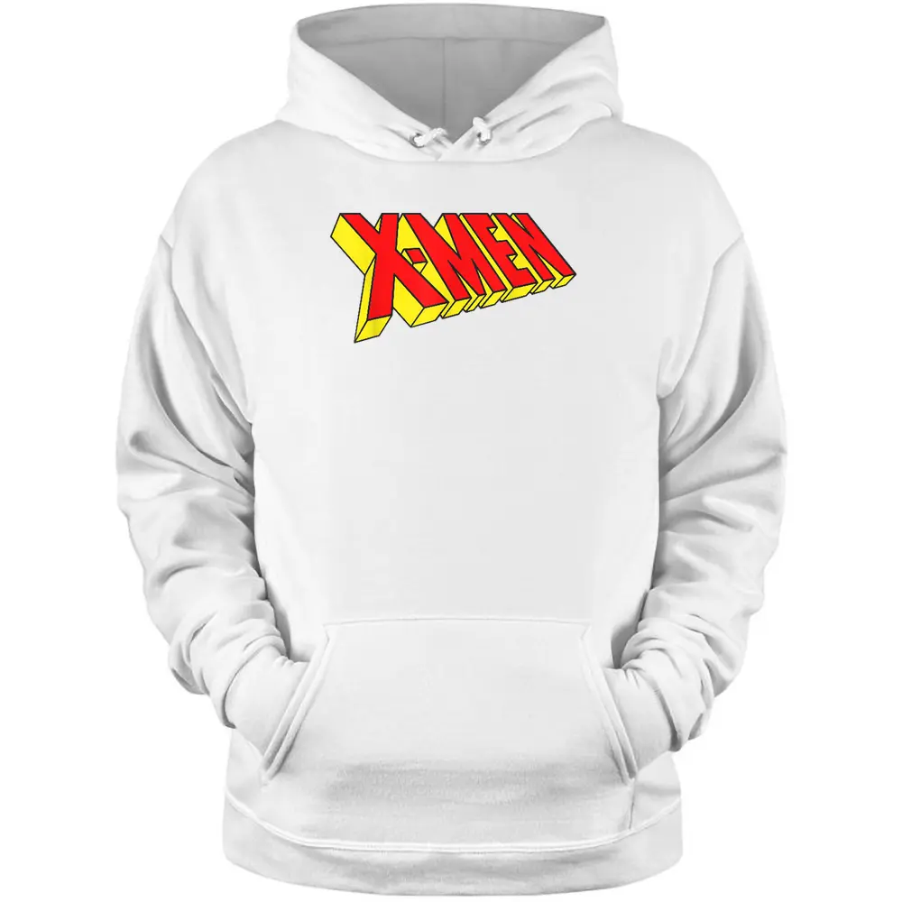 Marvel X-men Original Red And Yellow Slanted Logo Pullover Hoodie