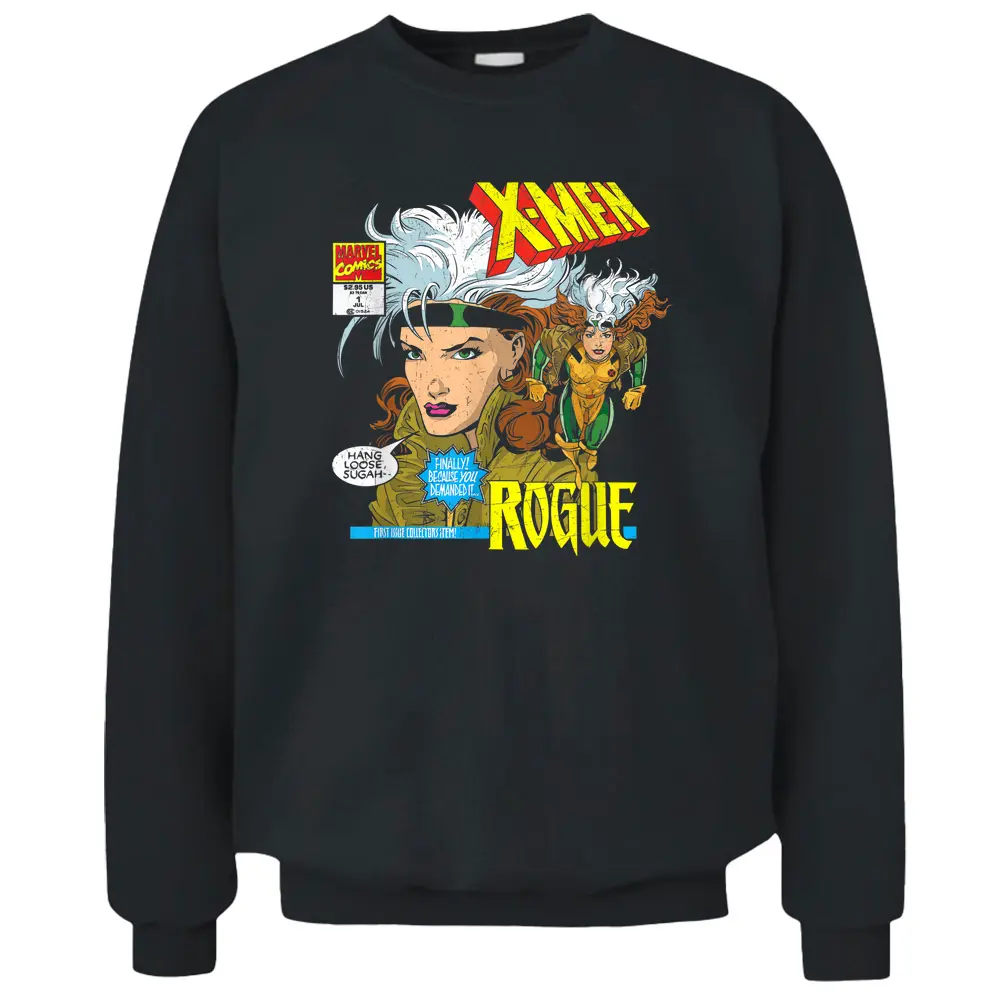 Marvel X-men Rogue Anna Marie Comic Black Pullover Sweatshirt