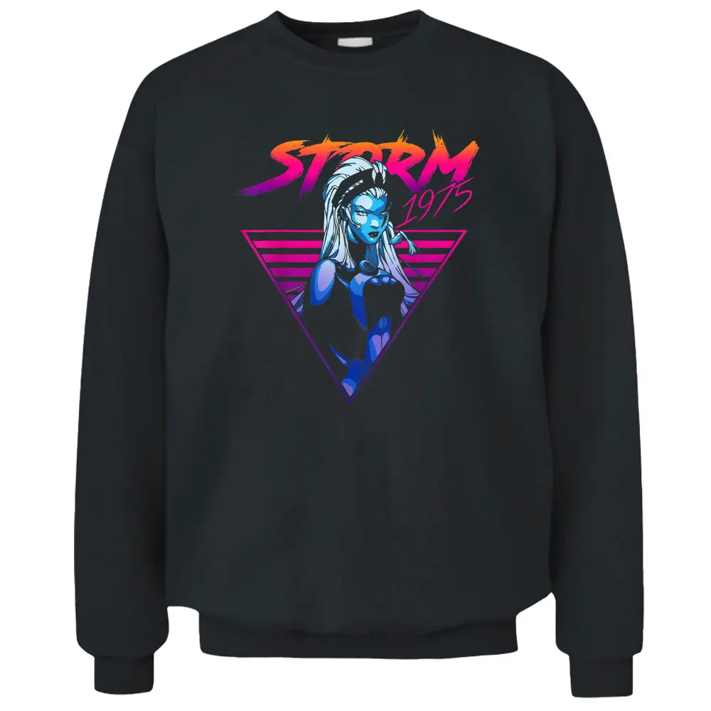 Marvel X-men Storm 80's Retro Triangle Gradient Pullover Sweatshirt