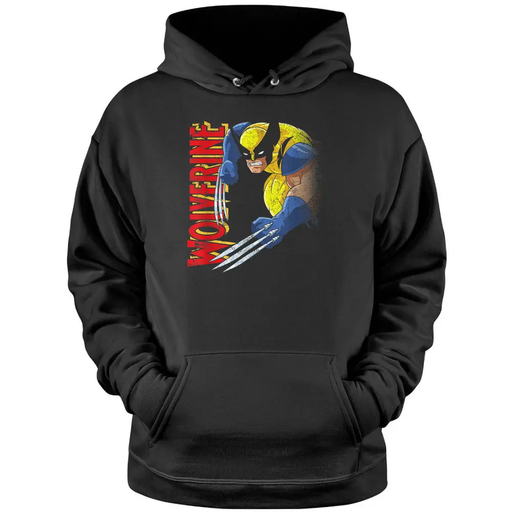 Marvel X-men Wolverine 90s Animated Series Pullover Hoodie