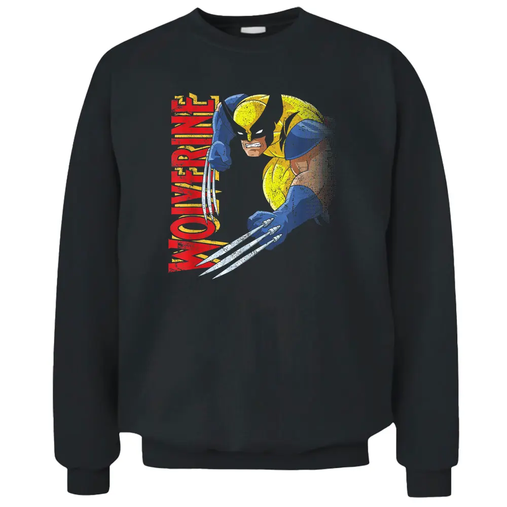 Marvel X-men Wolverine 90s Animated Series Pullover Sweatshirt