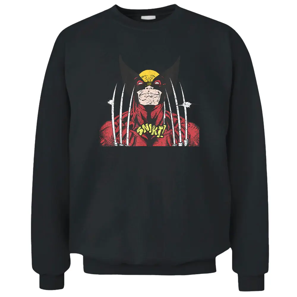 Marvel X-men Wolverine Classic Comic Snikt Vintage Pullover Sweatshirt