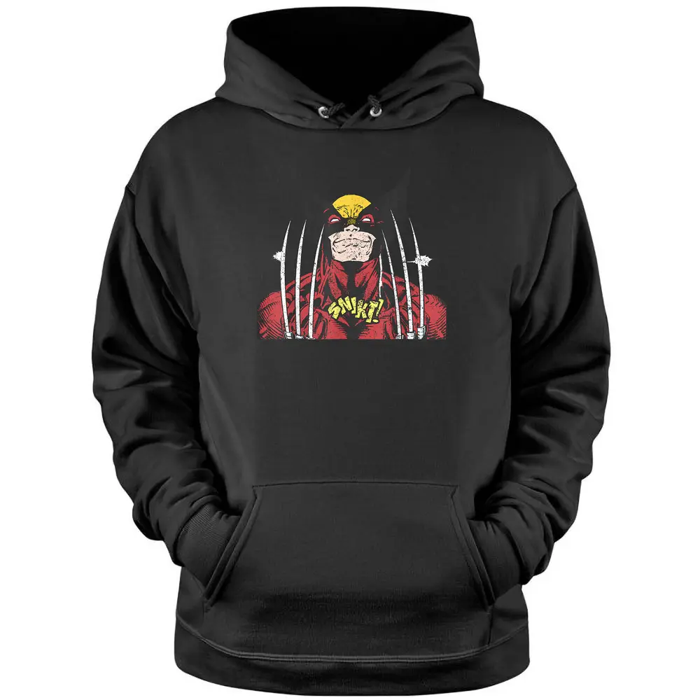 Marvel X-men Wolverine Classic Comic Snikt Vintage Pullover Hoodie