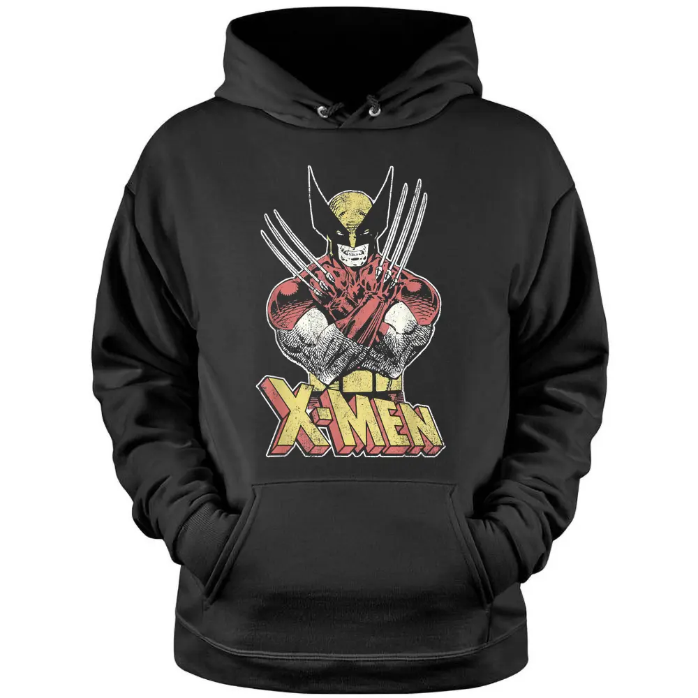 Marvel X-men Wolverine Classic Comic Vintage Graphic Pullover Hoodie