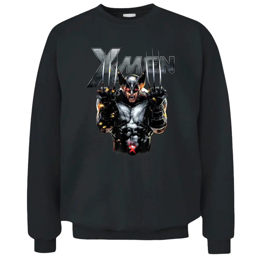 Marvel X-men Wolverine Full Metal Razor Edge Graphic T-shirt Pullover Sweatshirt