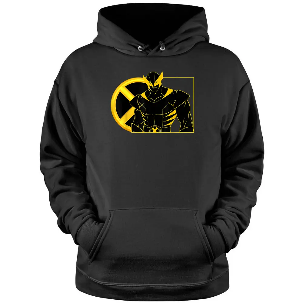 Marvel X-men Wolverine Line Art Portrait Pullover Hoodie