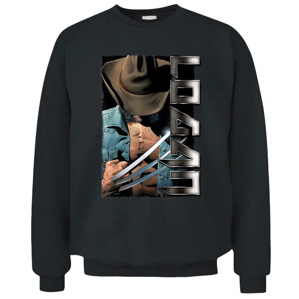 Marvel X-men Wolverine Old Man Logan Profile Graphic Pullover Sweatshirt