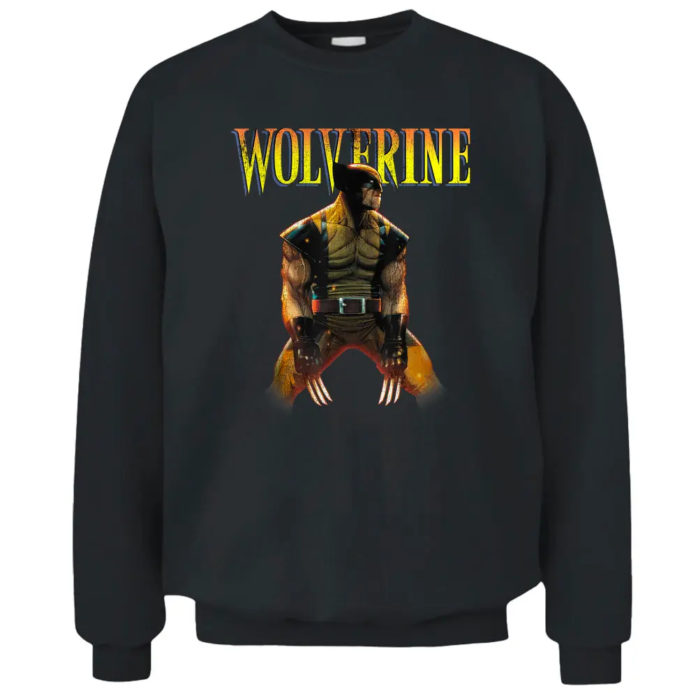 Marvel X-men Wolverine Side Profile Logo Pullover Sweatshirt