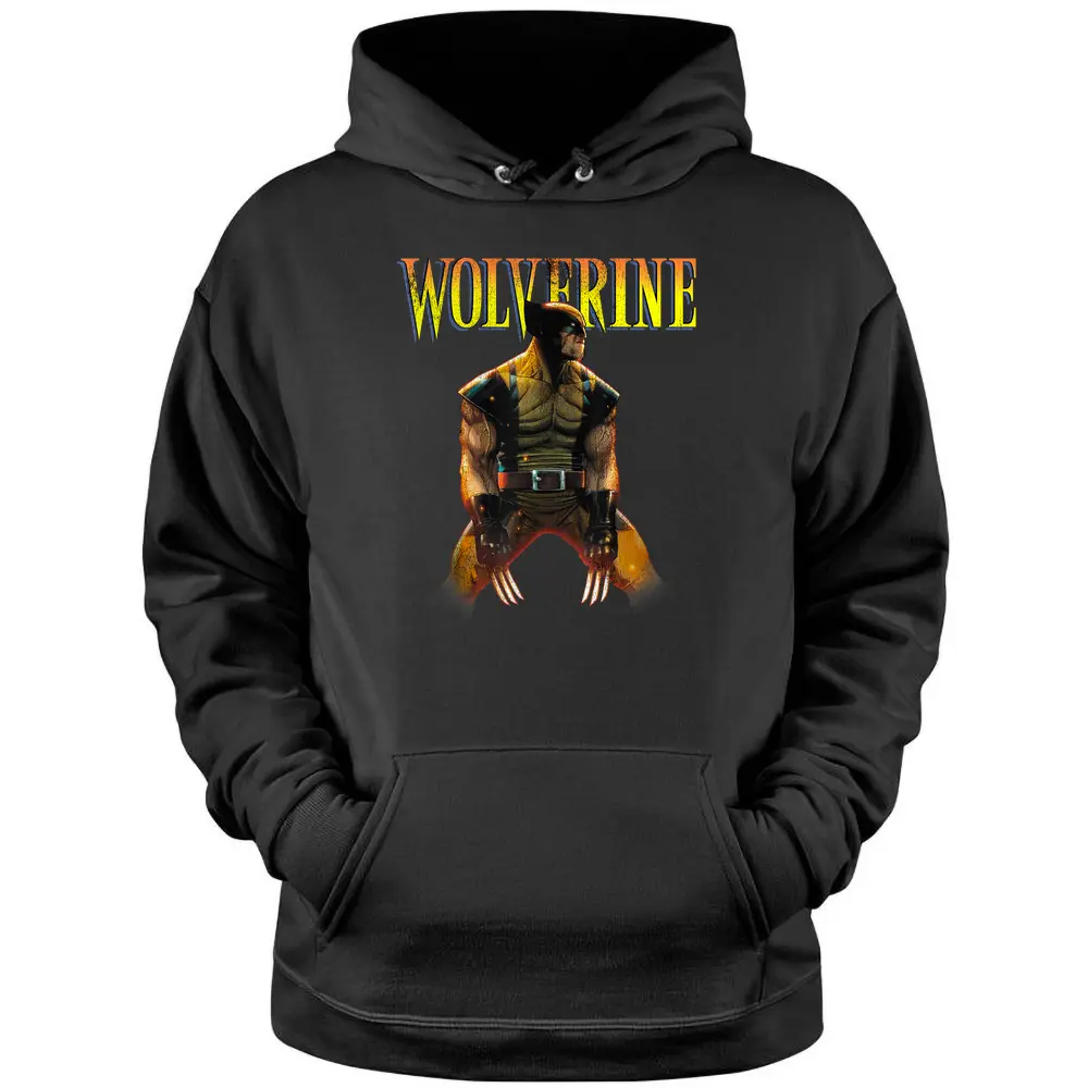 Marvel X-men Wolverine Side Profile Logo Pullover Hoodie