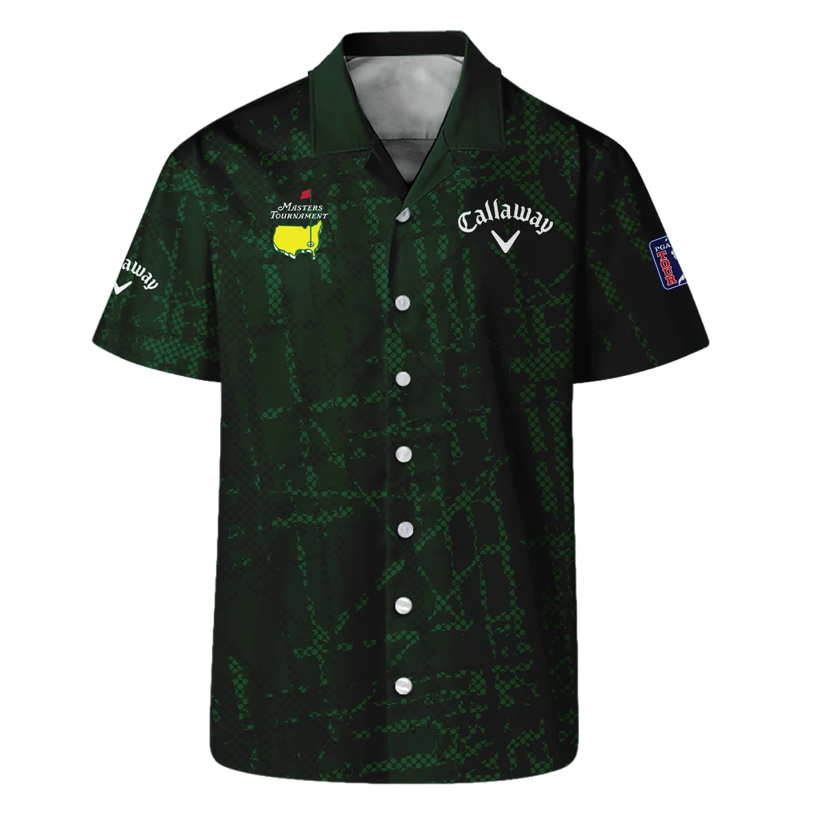 Masters Tournament Callaway Golf Pattern Halftone Green Quarter-Zip Jacket Style Classic Quarter-Zip Jacket