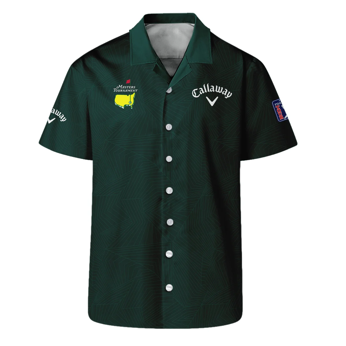 Masters Tournament Callaway Pattern Sport Jersey Dark Green Zipper Hoodie Shirt Style Classic Zipper Hoodie Shirt