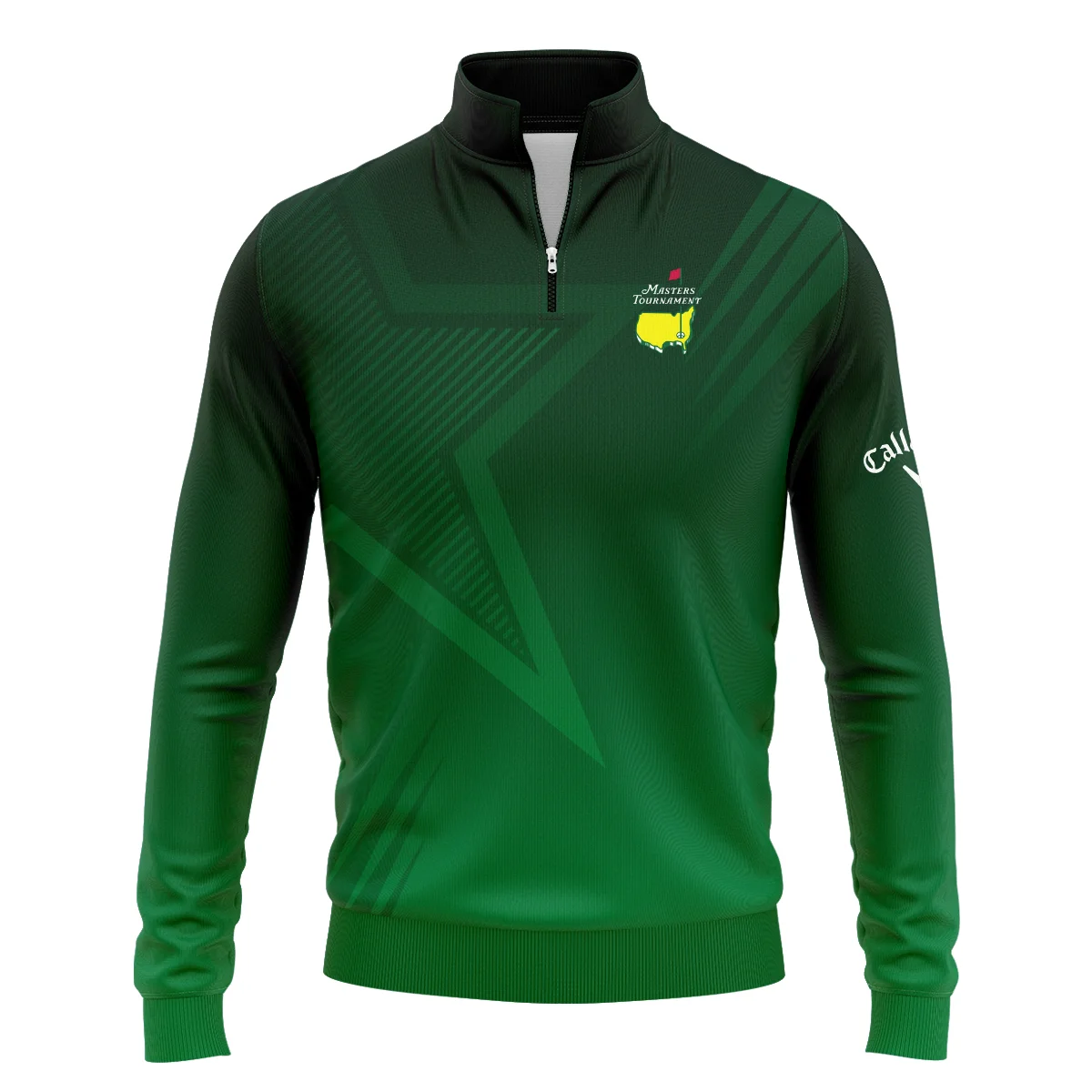 Masters Tournament Callaway Star Dark Green Pattern Quarter-Zip Jacket Style Classic Quarter-Zip Jacket