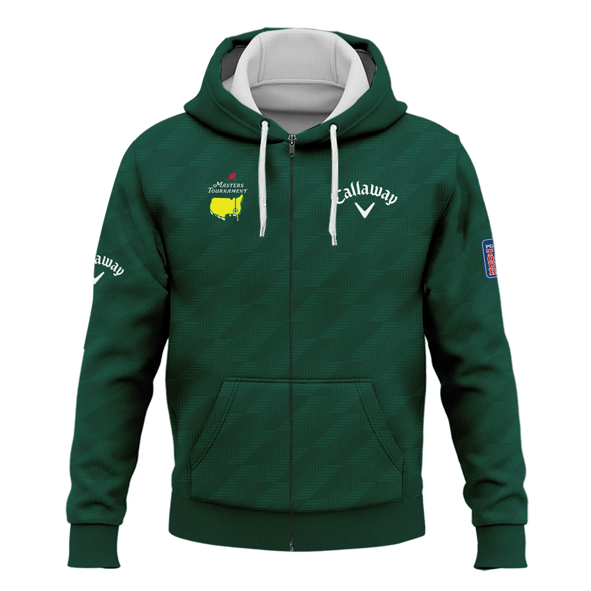 Masters Tournament Callaway Star Dark Green Pattern Zipper Hoodie Shirt Style Classic Zipper Hoodie Shirt