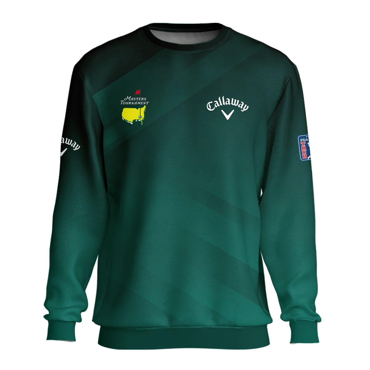Masters Tournament Dark Green Gradient Golf Sport Callaway Style Classic, Short Sleeve Polo Shirts Quarter-Zip Casual Slim Fit Mock Neck Basic