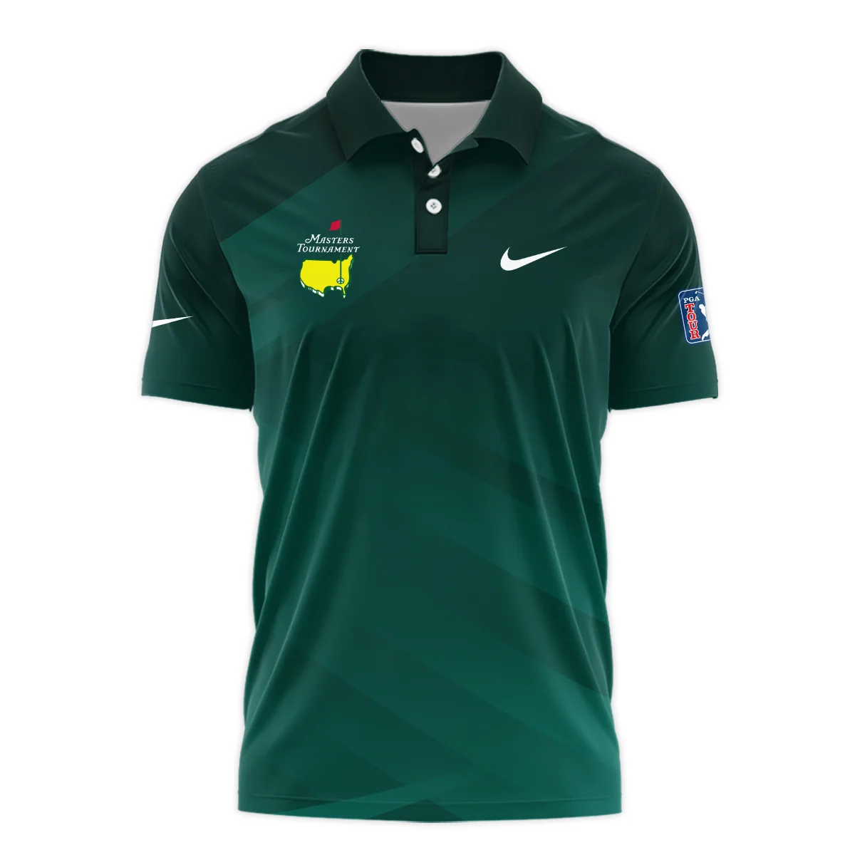 Masters Tournament Dark Green Gradient Golf Sport Nike Polo Shirt Style Classic Polo Shirt For Men
