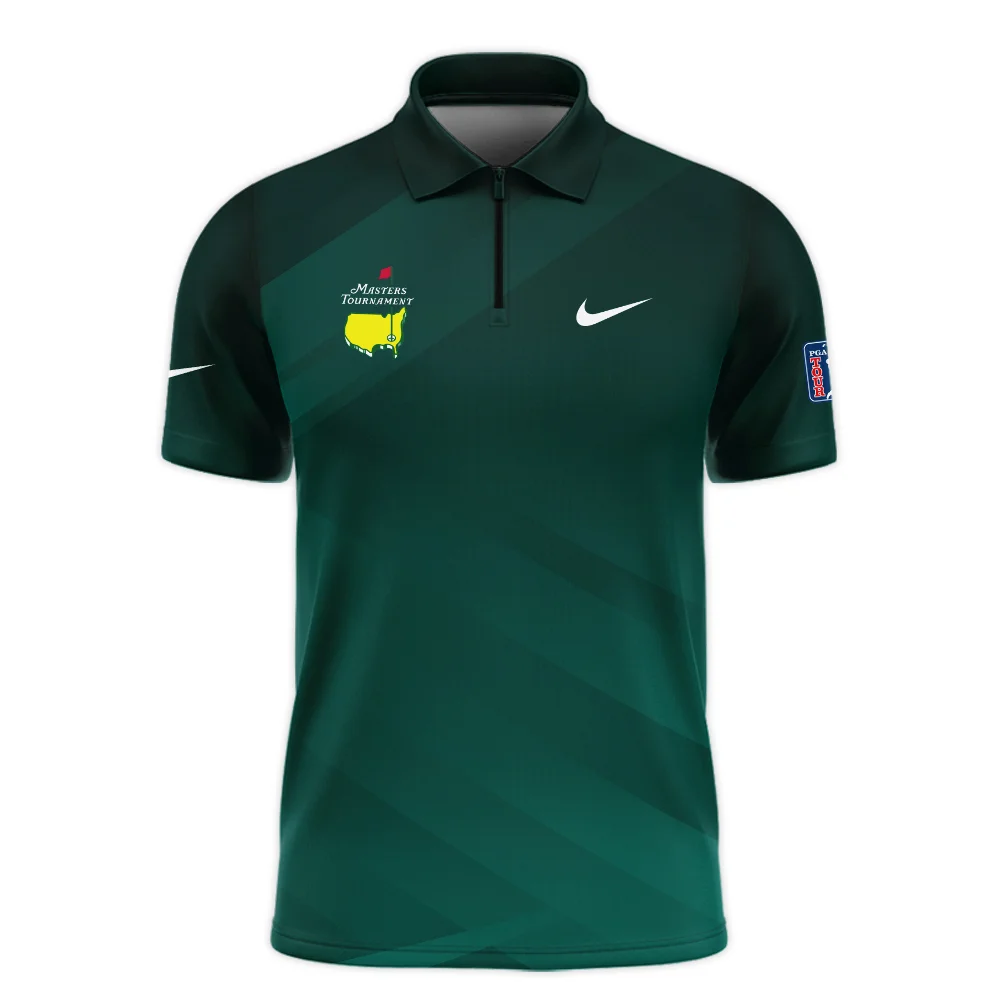 Masters Tournament Dark Green Gradient Golf Sport Nike Vneck Polo Shirt Style Classic Polo Shirt For Men