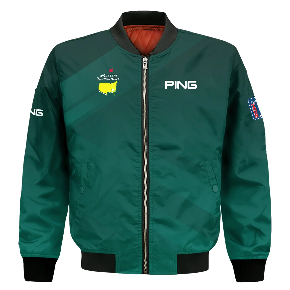 Masters Tournament Dark Green Gradient Golf Sport Ping Bomber Jacket Style Classic Bomber Jacket