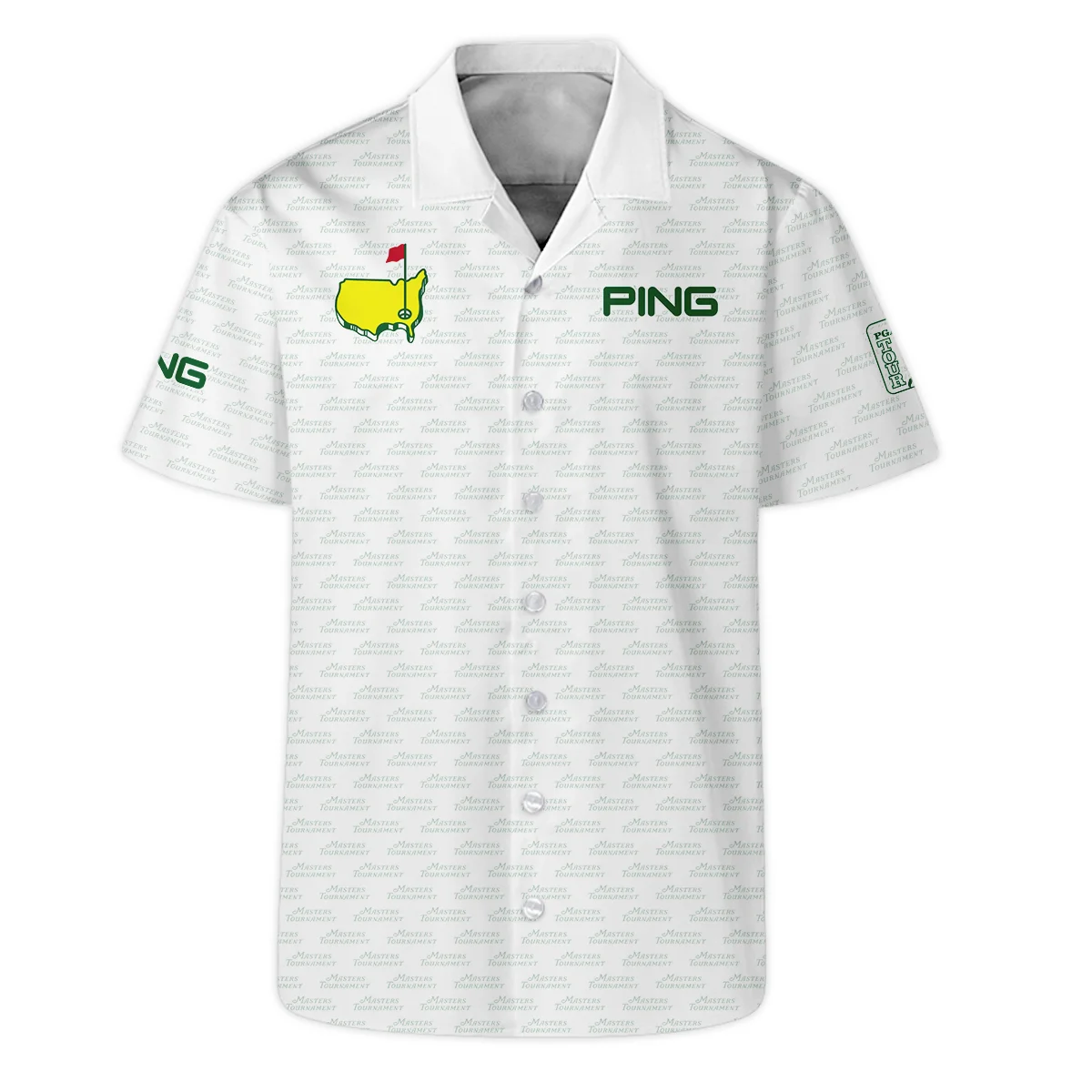 Masters Tournament Golf Ping Unisex T-Shirt Logo Text Pattern White Green Golf Sports All Over Print T-Shirt
