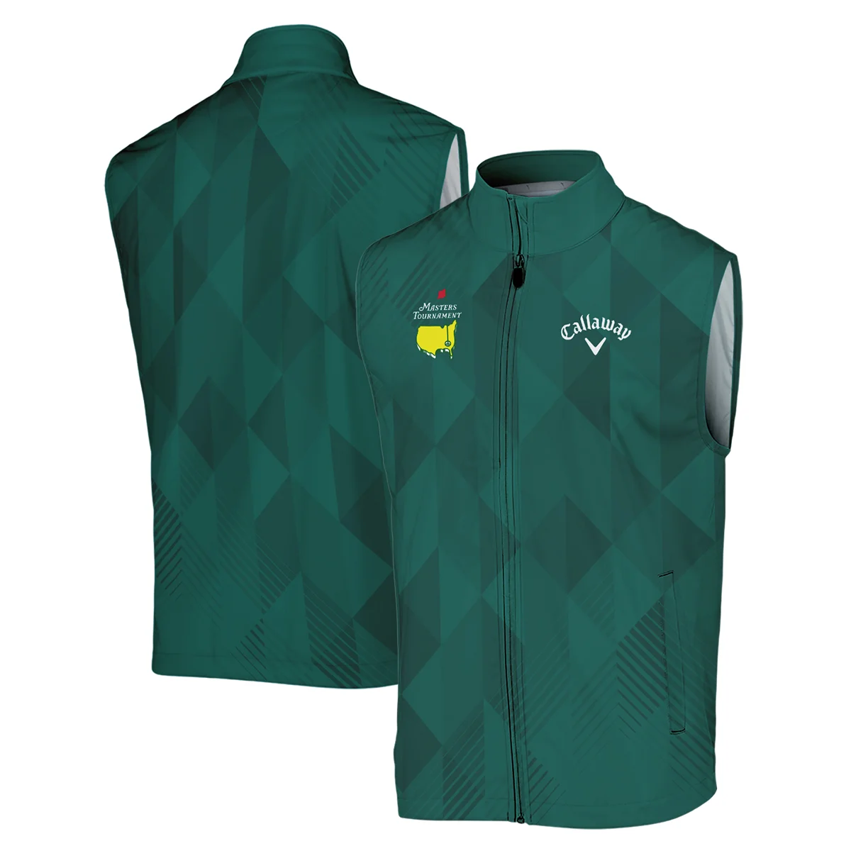 Masters Tournament Golf Sport Callaway Quarter-Zip Jacket Sports Triangle Abstract Green Quarter-Zip Jacket