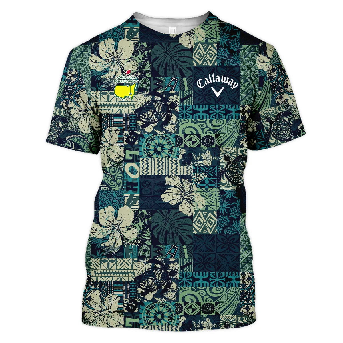 Masters Tournament Hawaiian Hibiscus And Tribal Element Fabric Callaway Unisex T-Shirt Style Classic T-Shirt