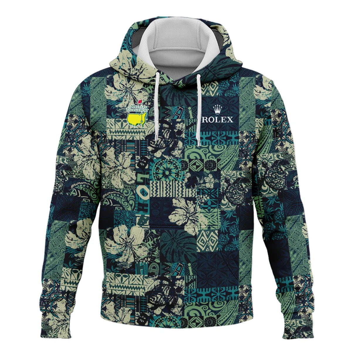 Masters Tournament Hawaiian Hibiscus And Tribal Element Fabric Rolex Hoodie Shirt Style Classic Hoodie Shirt