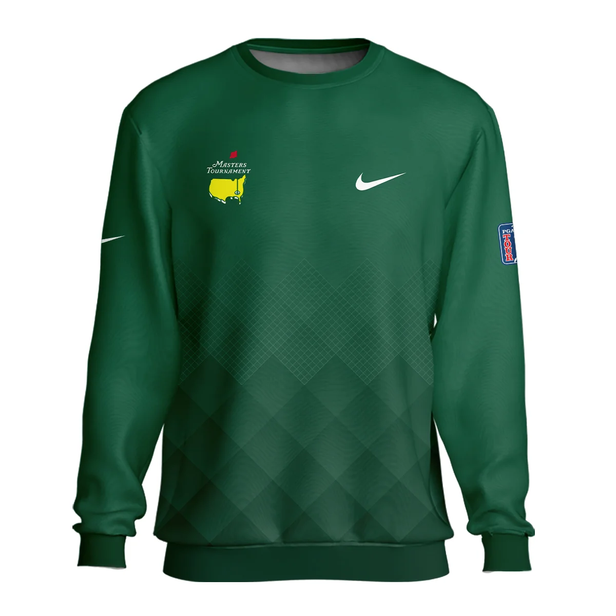 Masters Tournament Nike Gradient Dark Green Pattern Style Classic, Short Sleeve Polo Shirts Quarter-Zip Casual Slim Fit Mock Neck Basic