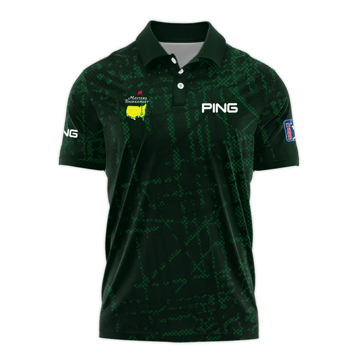 Masters Tournament Ping Golf Pattern Halftone Green Polo Shirt Style Classic Polo Shirt For Men