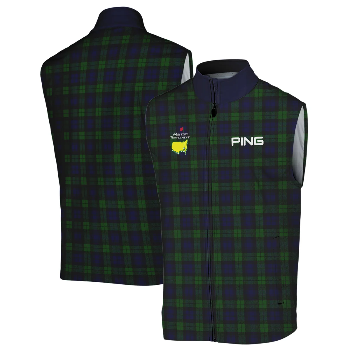 Masters Tournament Ping Golf Sleeveless Jacket Sports Green Purple Black Watch Tartan Plaid All Over Print Sleeveless Jacket