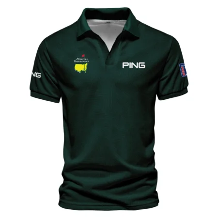 Masters Tournament Ping Pattern Sport Jersey Dark Green Polo Shirt Style Classic Polo Shirt For Men