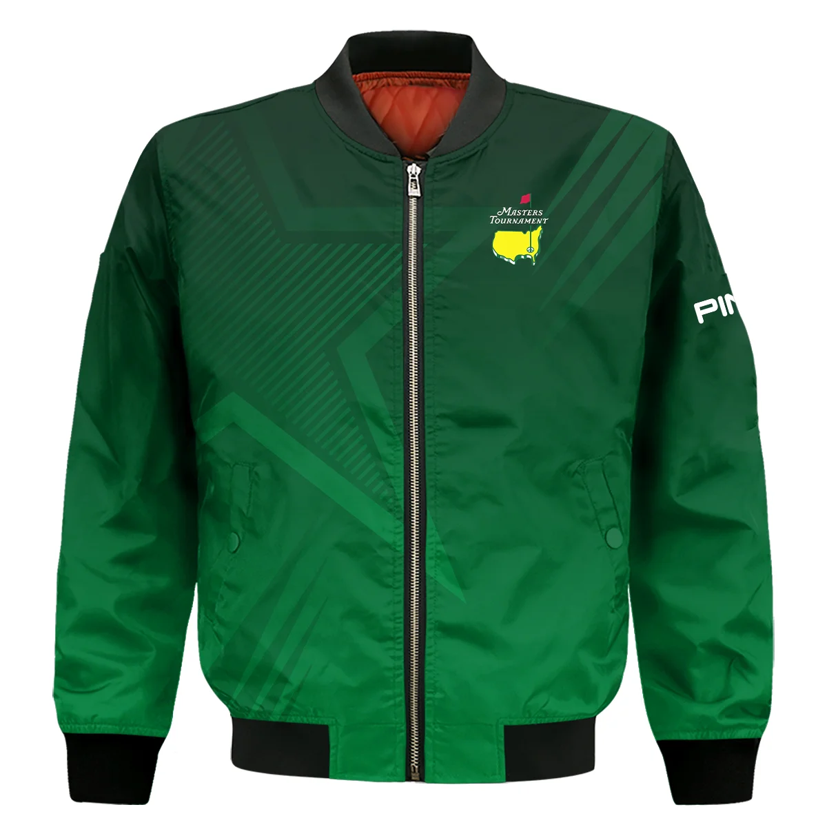 Masters Tournament Ping Star Dark Green Pattern Bomber Jacket Style Classic Bomber Jacket