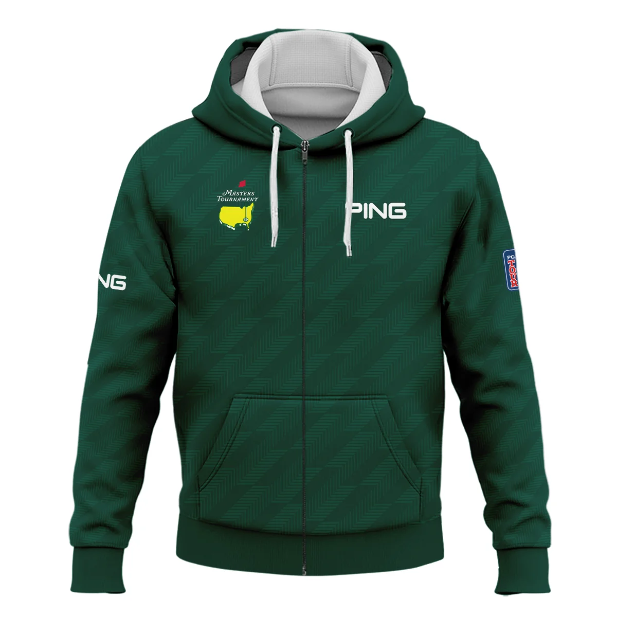 Masters Tournament Ping Star Dark Green Pattern Zipper Hoodie Shirt Style Classic Zipper Hoodie Shirt