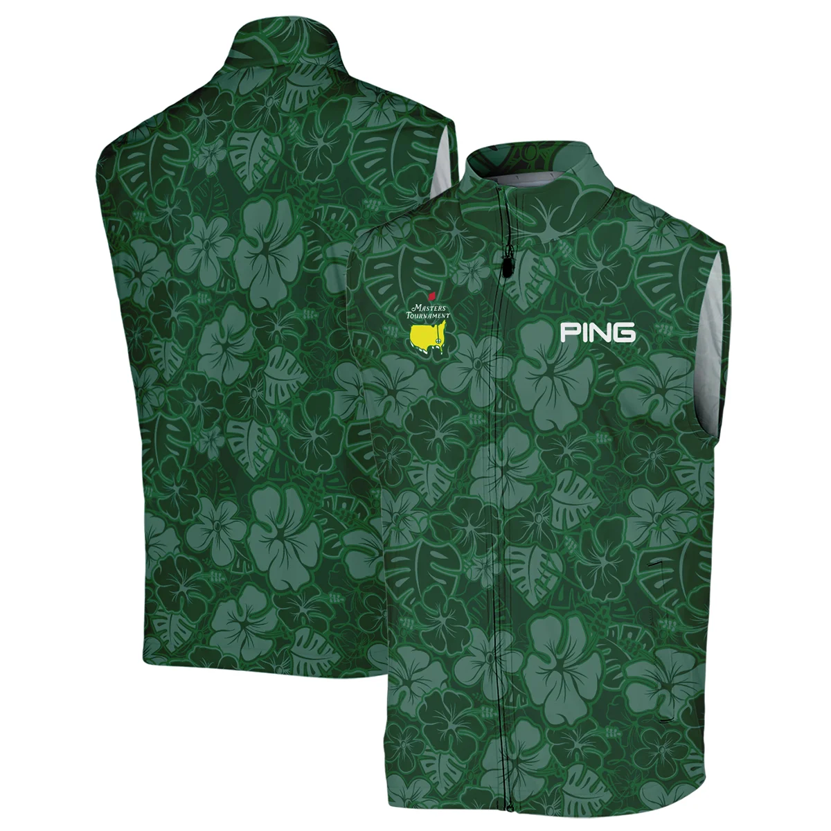 Masters Tournament Ping Tileable Seamless Hawaiian Pattern Sleeveless Jacket Style Classic Sleeveless Jacket