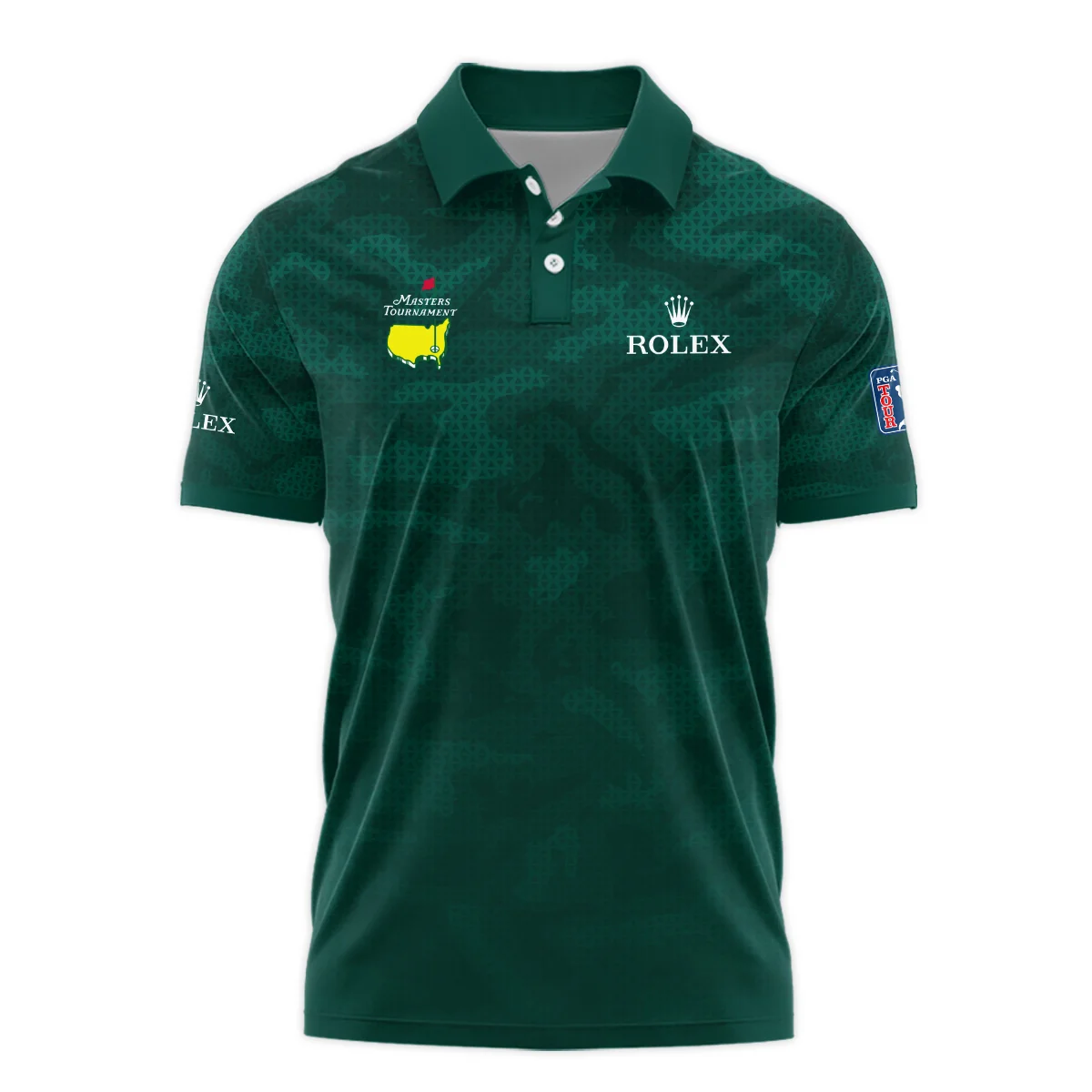 Masters Tournament Rolex Camo Sport Green Abstract Vneck Polo Shirt Style Classic Polo Shirt For Men