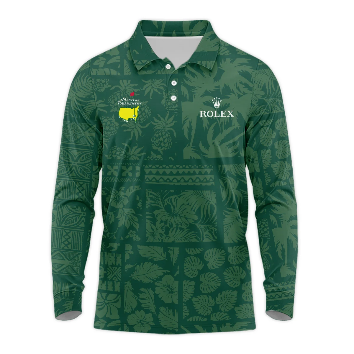 Masters Tournament Rolex Hawaiian Style Fabric Patchwork Quarter-Zip Jacket Style Classic Quarter-Zip Jacket