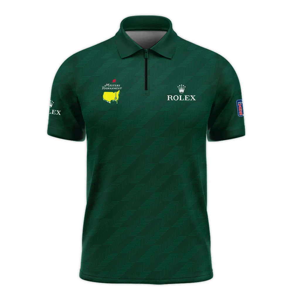 Masters Tournament Rolex Star Dark Green Pattern Polo Shirt Style Classic Polo Shirt For Men