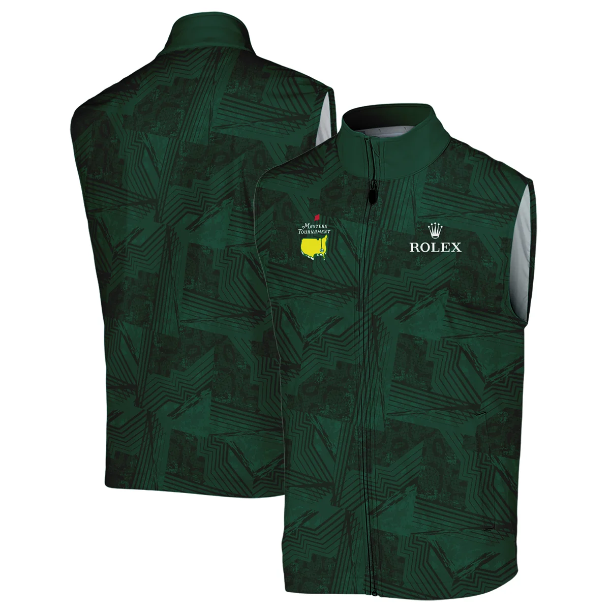 Masters Tournament Rolex Sublimation Sports Dark Green Long Polo Shirt Style Classic Long Polo Shirt For Men