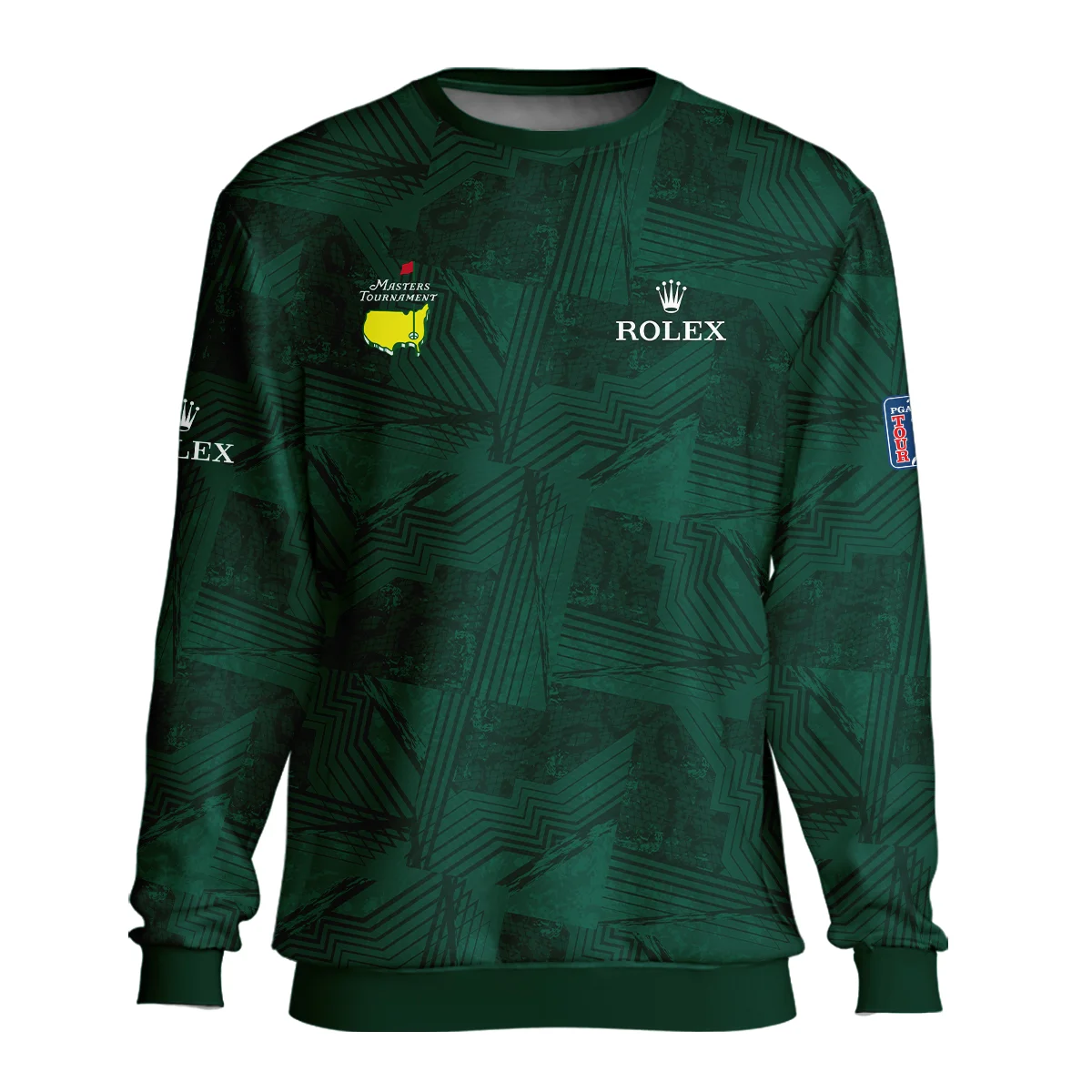 Masters Tournament Rolex Sublimation Sports Dark Green Zipper Polo Shirt Style Classic Zipper Polo Shirt For Men