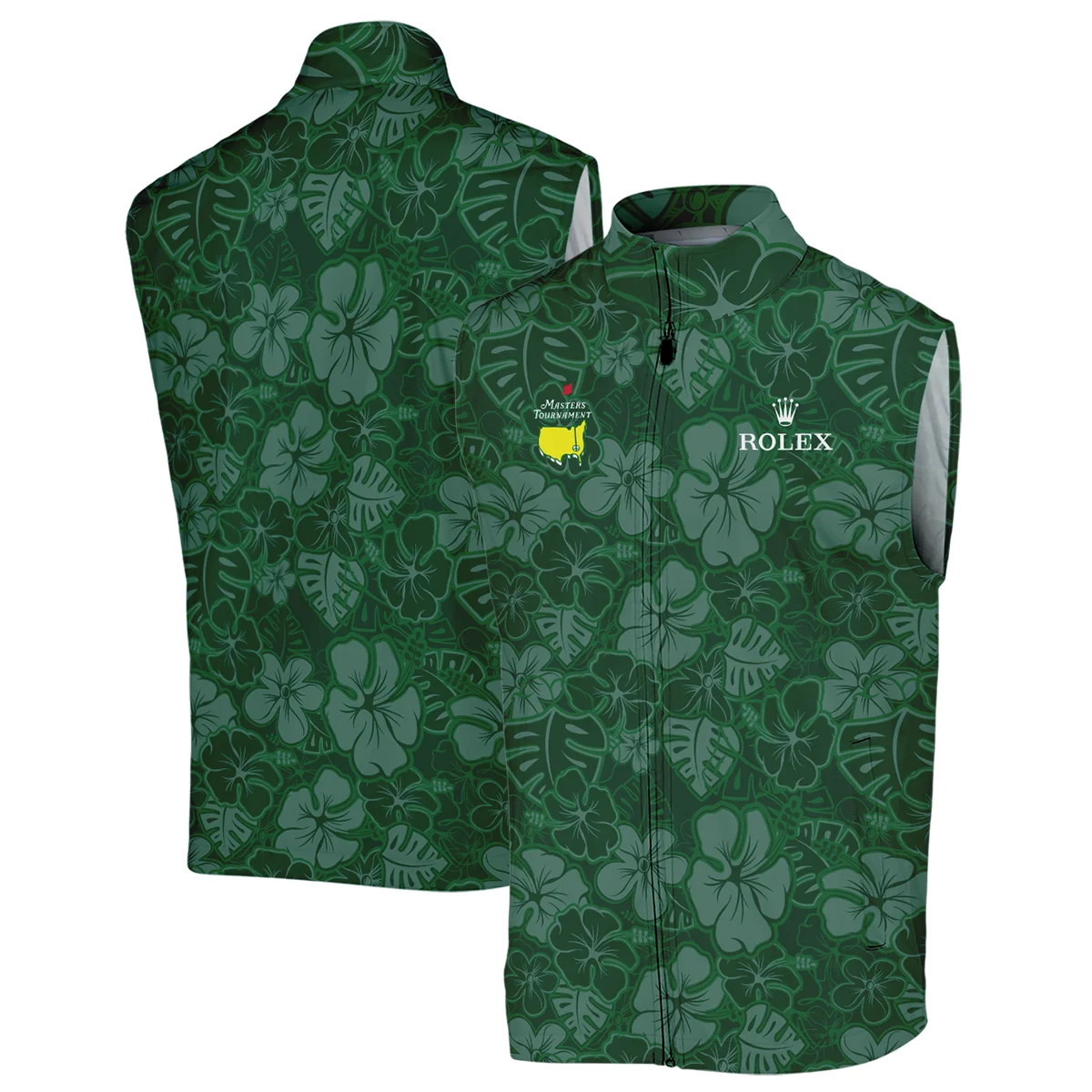 Masters Tournament Rolex Tileable Seamless Hawaiian Pattern Sleeveless Jacket Style Classic Sleeveless Jacket