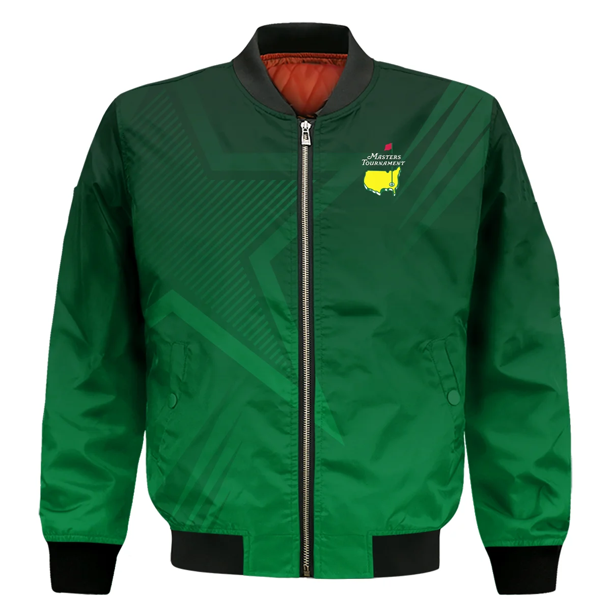 Masters Tournament Star Dark Green Pattern Quarter-Zip Jacket Style Classic Quarter-Zip Jacket
