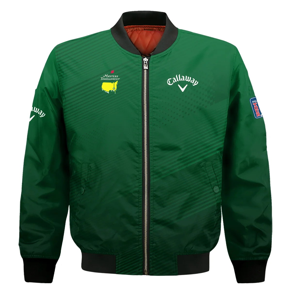 Masters Tournament Stripe Gradient Dark Green Abstract Pattern Callaway Bomber Jacket Style Classic Bomber Jacket