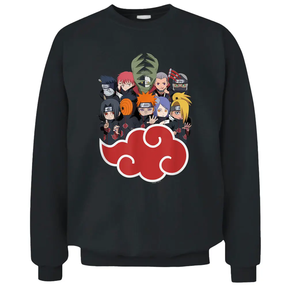 Naruto Shippuden Akasuki Group Sd Pullover Sweatshirt