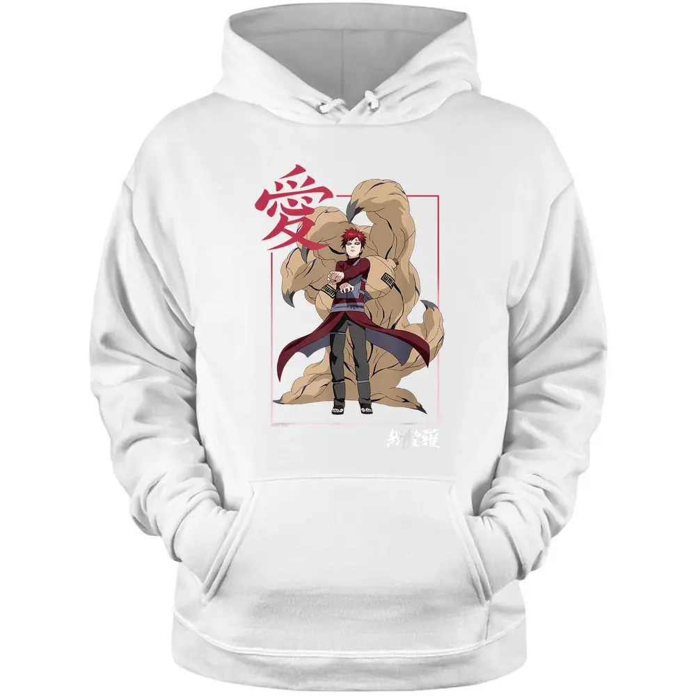 Naruto Shippuden Gaara Kanji Frame Pullover Hoodie